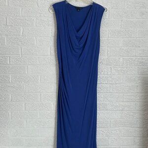 Banana Republic blue cowl neck dress